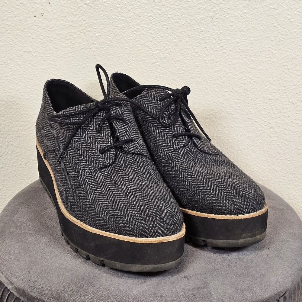 EILEEN FISHER EDDY Platform‎ Shoes Women's 10 Tweed Casual Herringbone